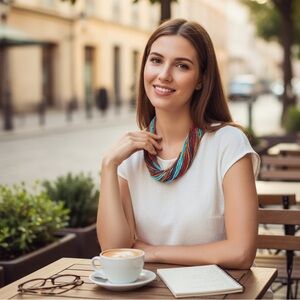 Multicolor Seed Bead Multi-Strand Statement Necklace Boho Southwestern Style